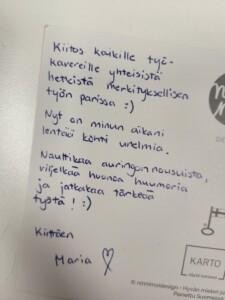 kiitoskortti